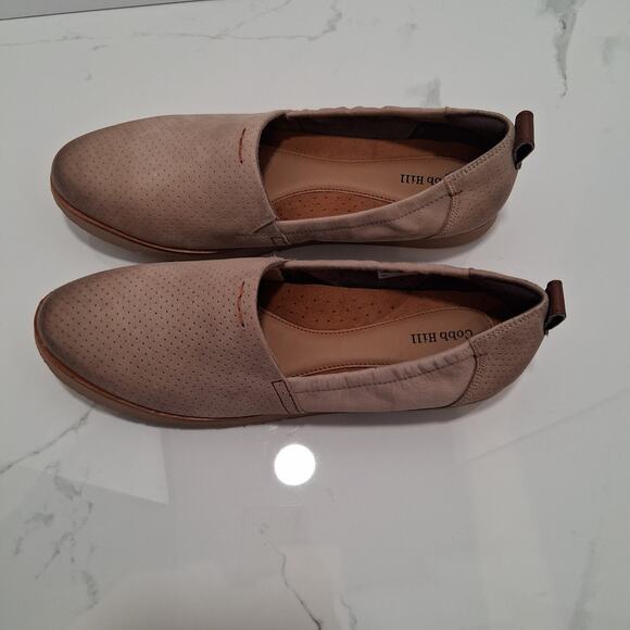 Cobb Hill Laci Slip-On Women Loafers Dove Nubuck/Tan-Size-11 - Picture 1 of 8